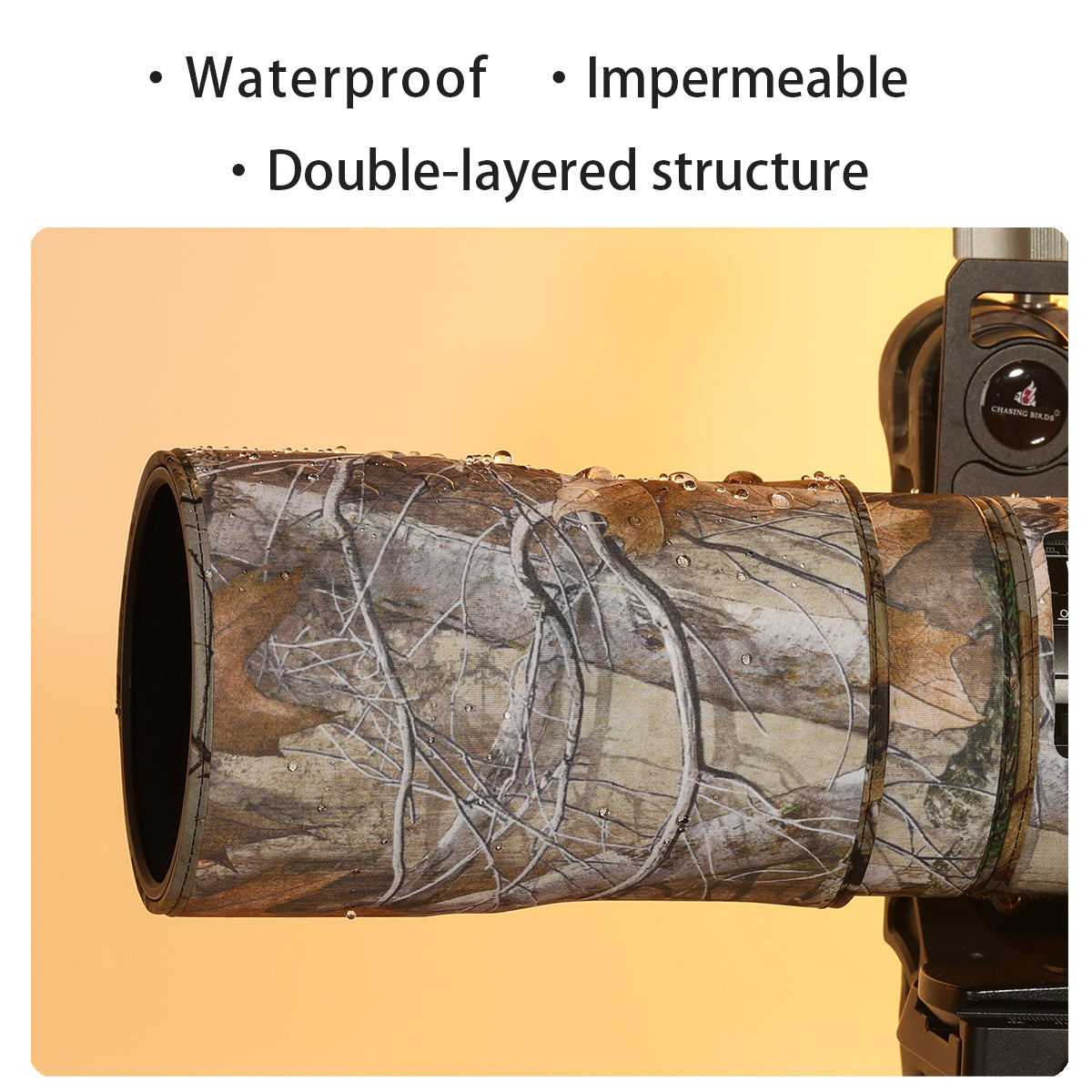 CHASING BIRDS Camouflage Waterproof Lens Coat for Olympus 300mm F4.0 is PRO Rainproof Lens Protective Cover