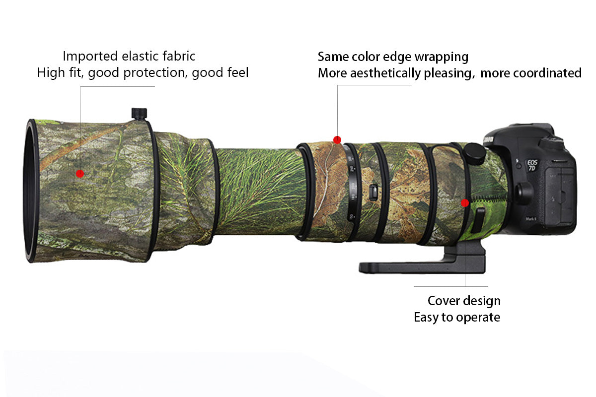 CHASING BIRDS Camouflage Waterproof Lens Coat for Sigma 150-600mm F5-6.3 DG OS HSM Sports Rainproof Lens Protective Cover