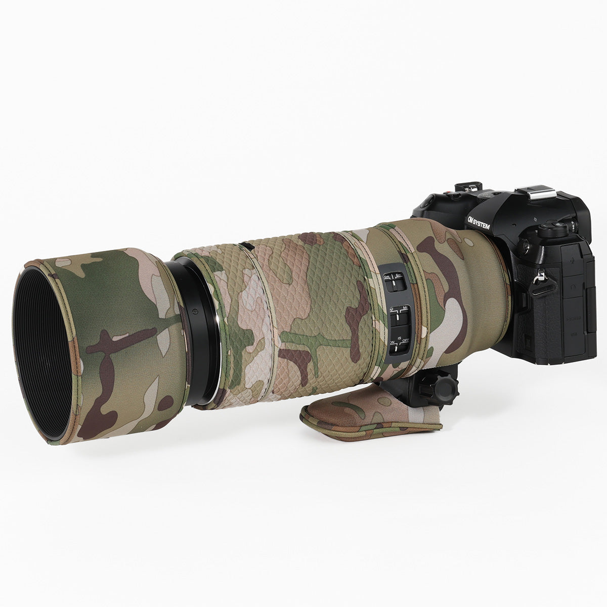 CHASING BIRDS Camouflage Waterproof Lens Coat for Olympus 100-400mm F5.0-6.3 is ED MSC Rainproof Lens Protective Cover