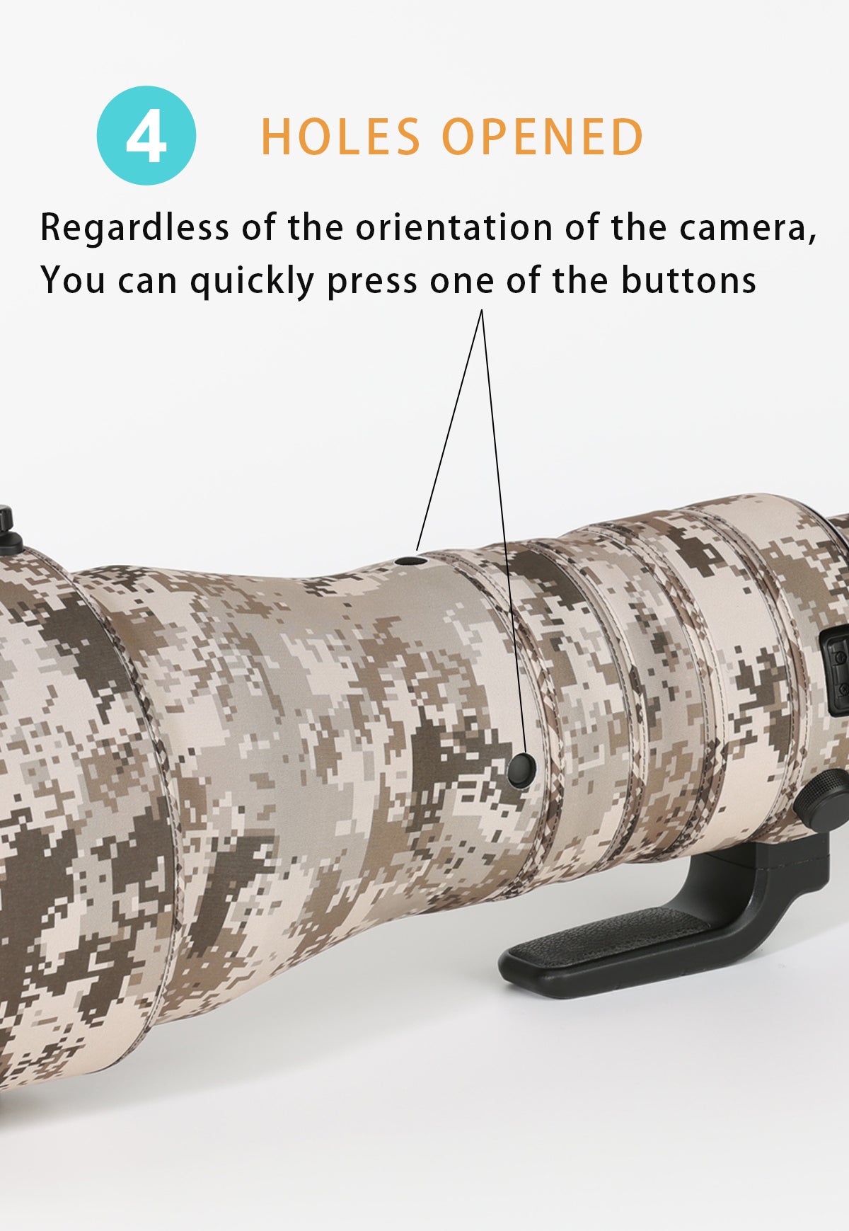 CHASING BIRDS Camouflage Waterproof Lens Coat for NIKON Z 600mm F4 VR S Rainproof Lens Protective Cover