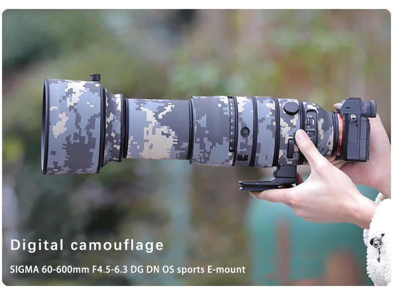CHASING BIRDS Camouflage Waterproof Lens Coat for Sigma 60-600mm F4.5-6.3 DG DN OS Sports Rainproof Lens Protective Cover