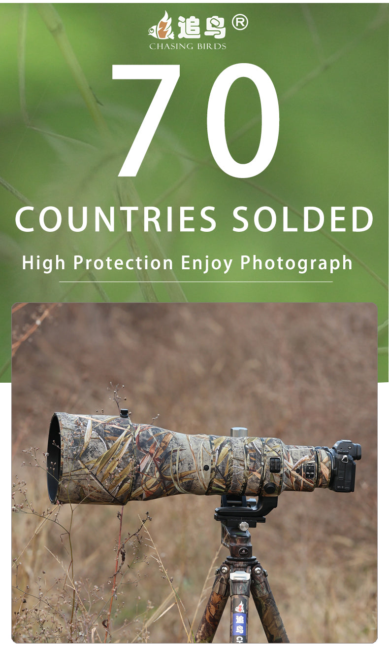 CHASING BIRDS Camouflage Waterproof Lens Coat for NIKON Z 600mm F4 VR S Rainproof Lens Protective Cover