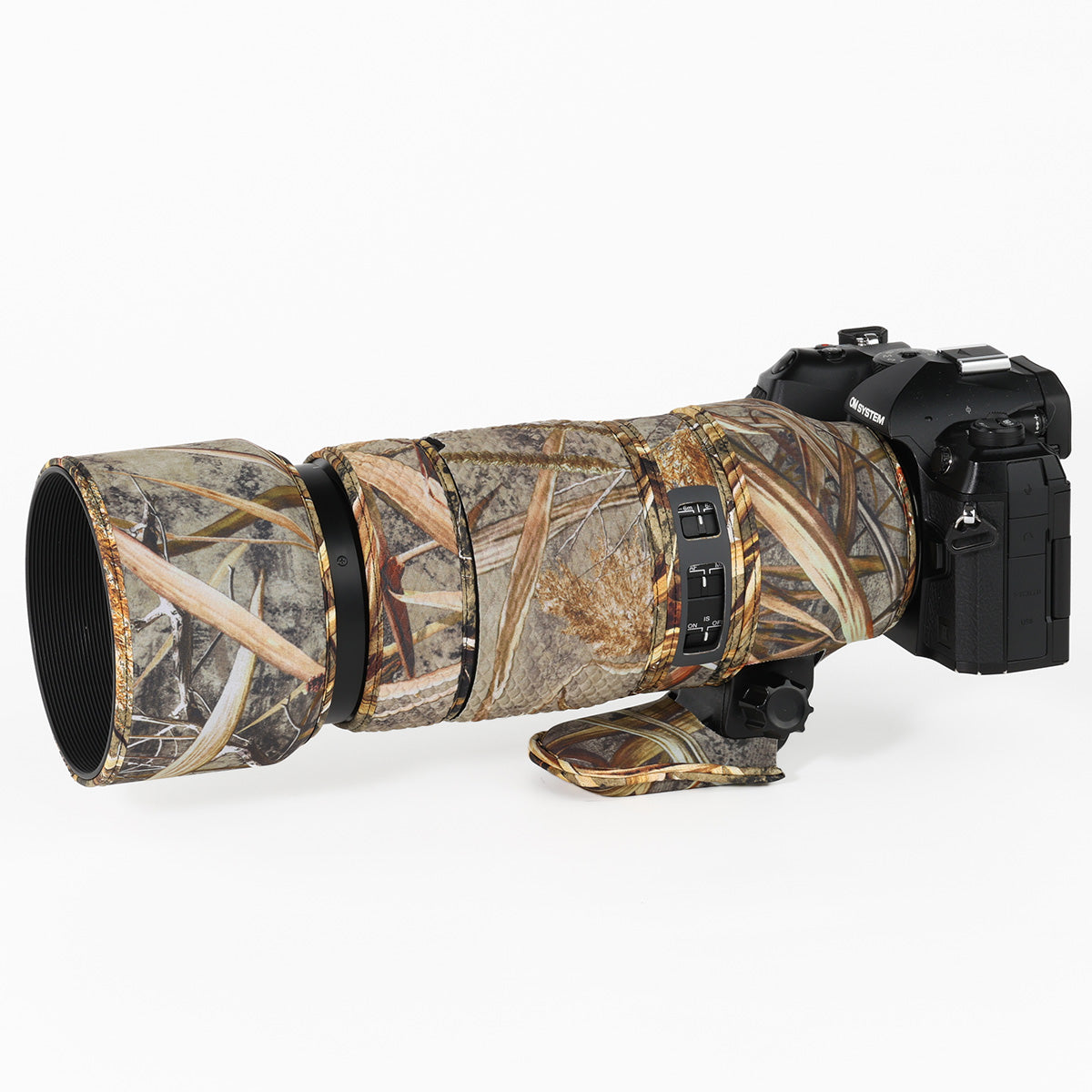CHASING BIRDS Camouflage Waterproof Lens Coat for Olympus 100-400mm F5.0-6.3 is ED MSC Rainproof Lens Protective Cover
