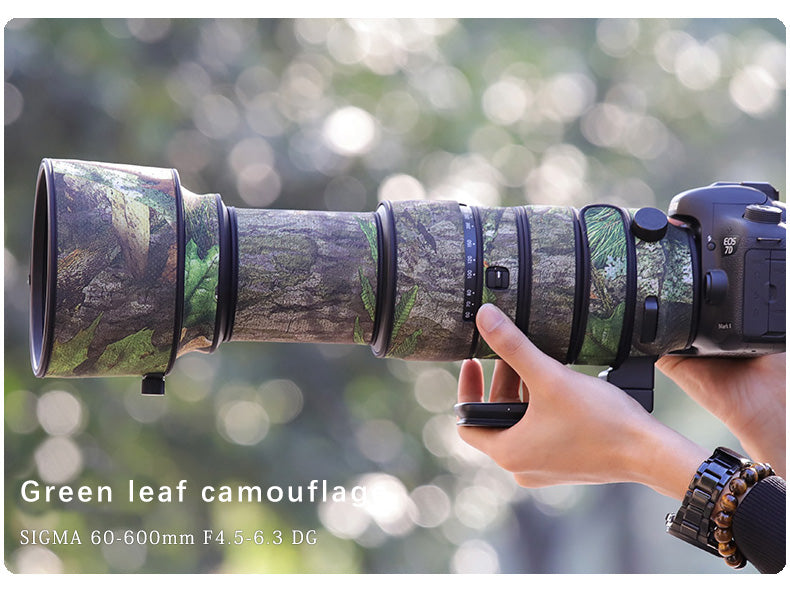 CHASING BIRDS Camouflage Waterproof Lens Coat for Sigma 60-600mm F4.5-6.3 DG OS HSM Rainproof Lens Protective Cover