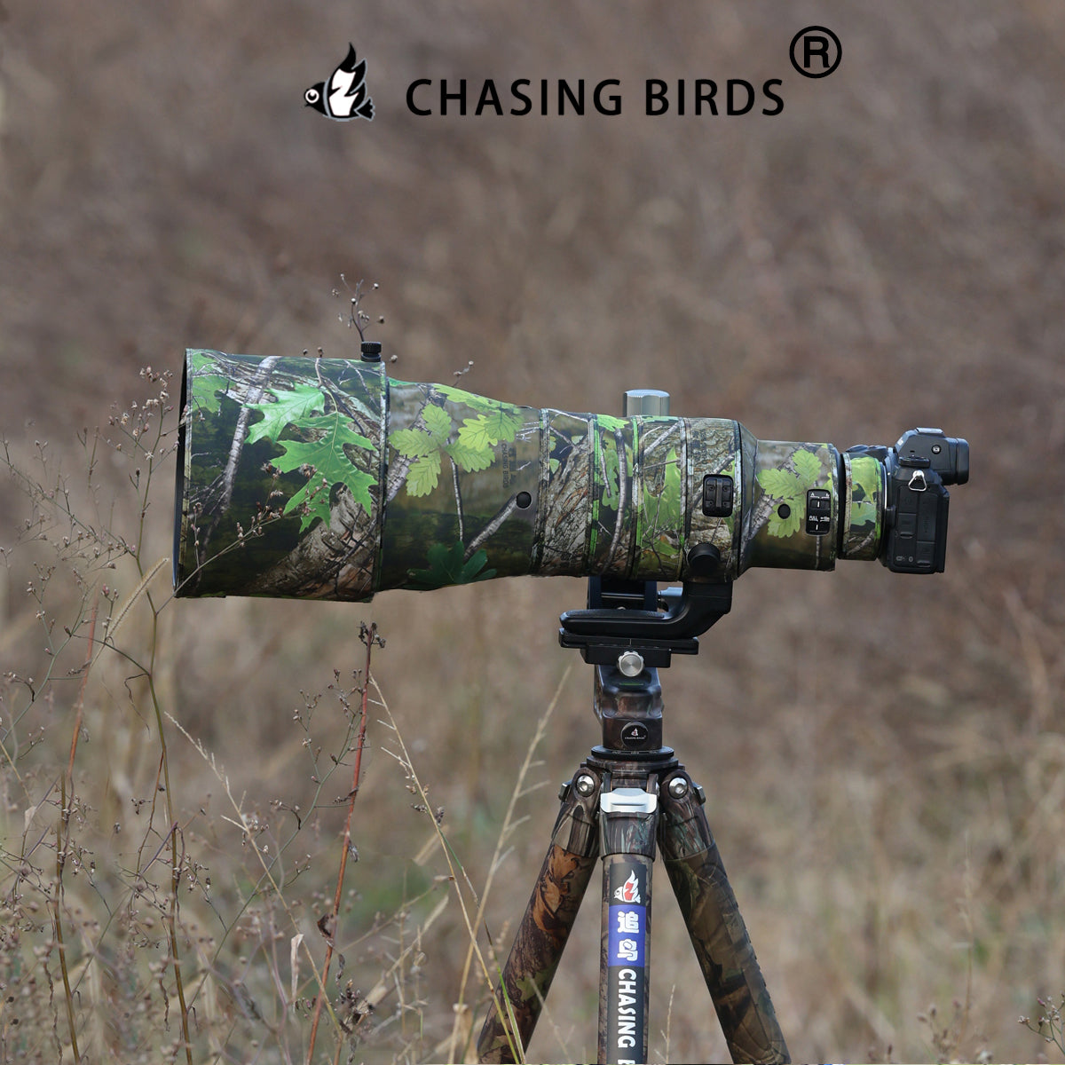 CHASING BIRDS Camouflage Waterproof Lens Coat for Nikon Z 400mm f/2.8 TC VR S Lens Protective Cover
