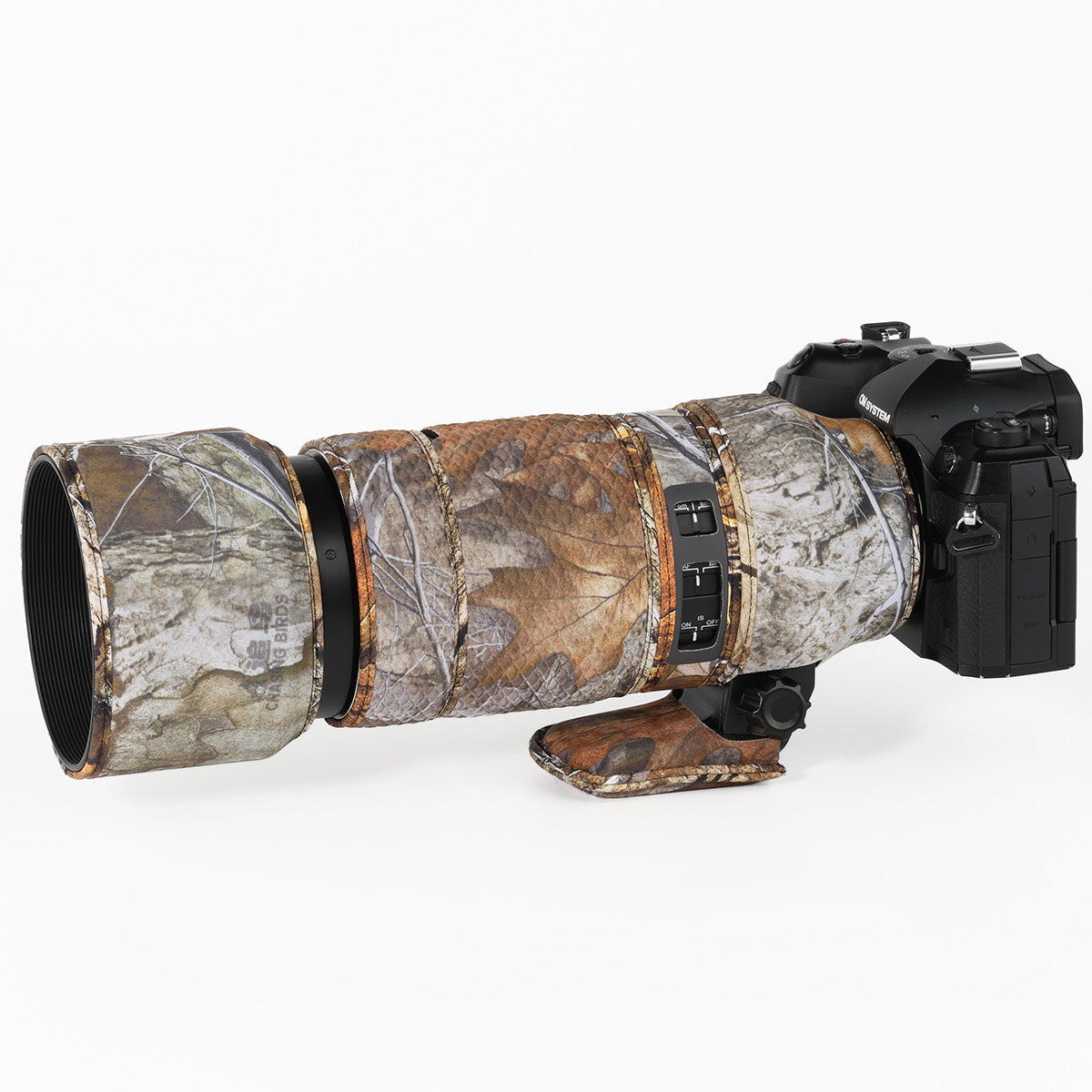 CHASING BIRDS Camouflage Waterproof Lens Coat for Olympus 100-400mm F5.0-6.3 is ED MSC Rainproof Lens Protective Cover