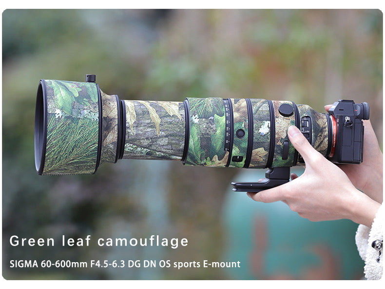 CHASING BIRDS Camouflage Waterproof Lens Coat for Sigma 60-600mm F4.5-6.3 DG DN OS Sports Rainproof Lens Protective Cover