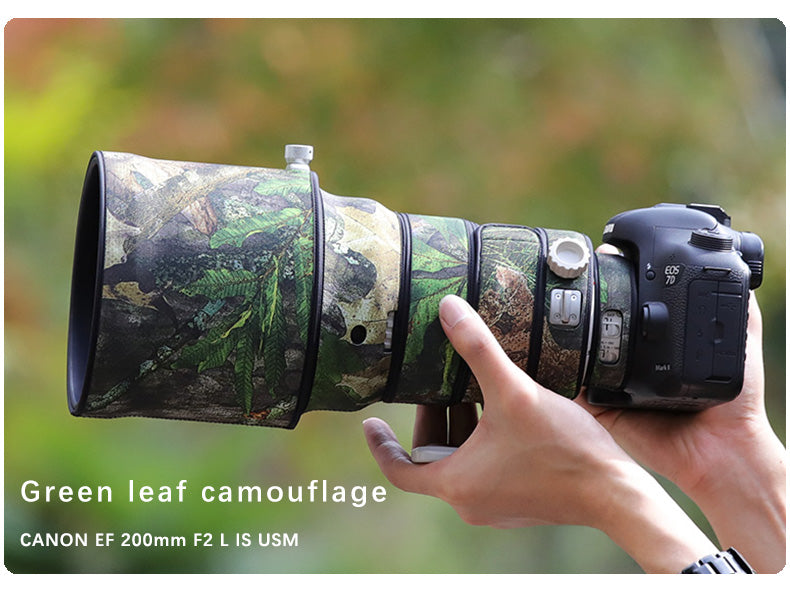 CHASING BIRDS Camouflage Waterproof Lens Coat for Canon EF 200mm F2 L is USM Rainproof Lens Protective Cover