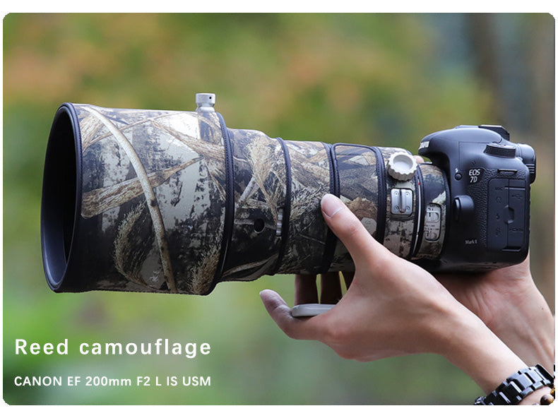 CHASING BIRDS Camouflage Waterproof Lens Coat for Canon EF 200mm F2 L is USM Rainproof Lens Protective Cover