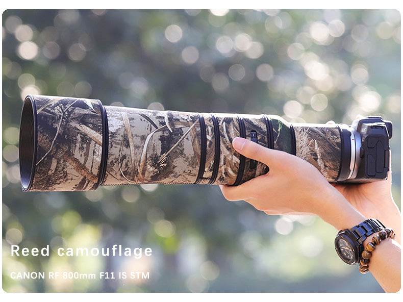 CHASING BIRDS Camouflage Waterproof Lens Coat for Canon RF 800mm F11 is STM Rainproof Lens Protective Cover