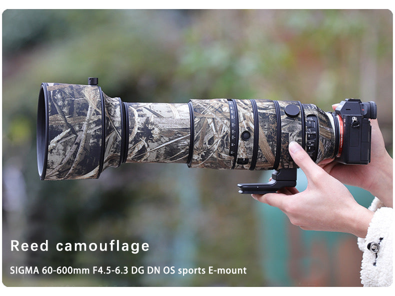 CHASING BIRDS Camouflage Waterproof Lens Coat for Sigma 60-600mm F4.5-6.3 DG DN OS Sports Rainproof Lens Protective Cover