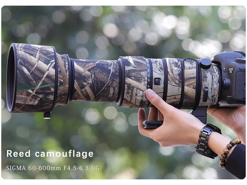 CHASING BIRDS Camouflage Waterproof Lens Coat for Sigma 60-600mm F4.5-6.3 DG OS HSM Rainproof Lens Protective Cover