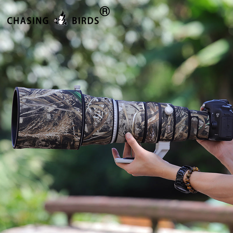 CHASING BIRDS Camouflage Waterproof Lens Coat for CANON EF 500mm F4 L IS II USM Rainproof Lens Protective Cover