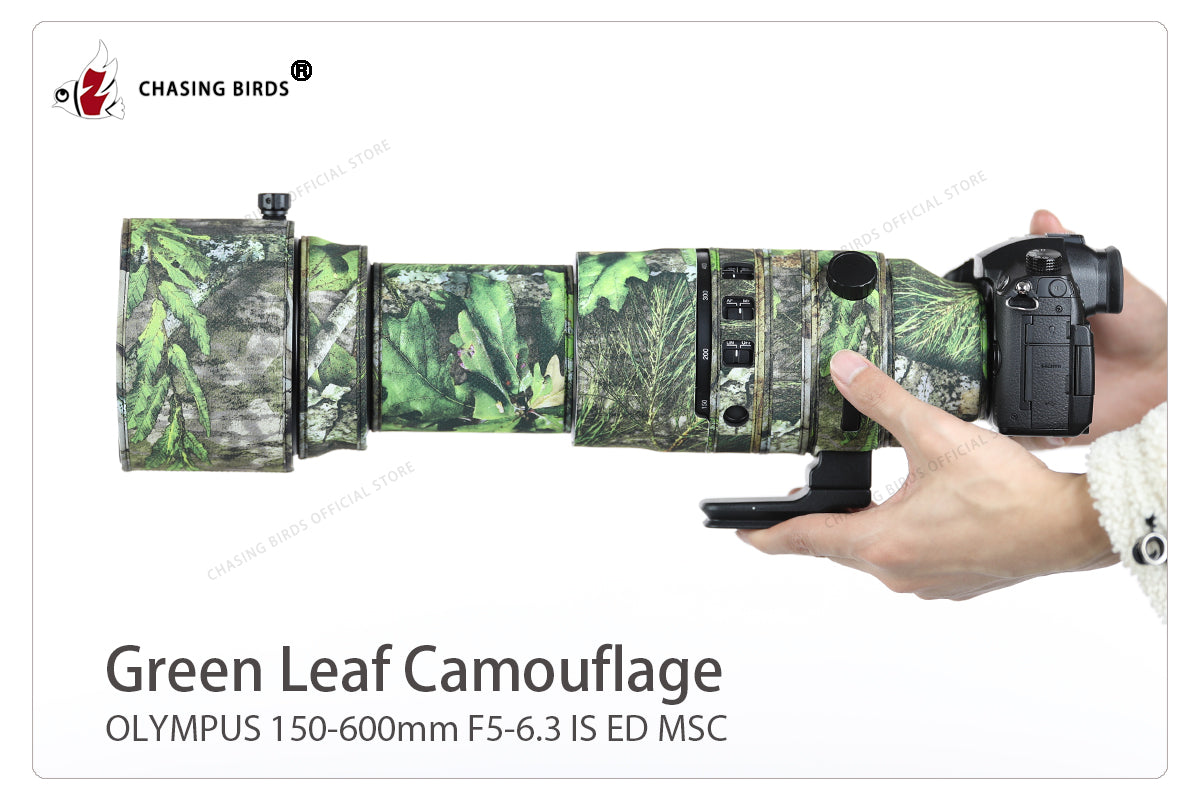 CHASING BIRDS Camouflage Waterproof Lens Coat for OLYMPUS 150-600mm Rainproof Lens Protective Cover