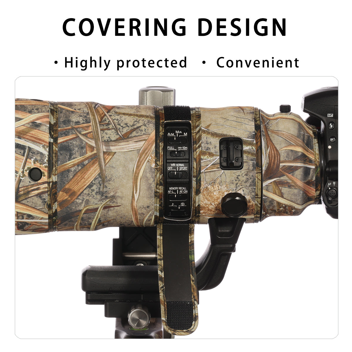 CHASING BIRDS Camouflage Waterproof Lens Coat for Nikon AF-S 600mm F4 E FL ED VR Rainproof Lens Protective Cover