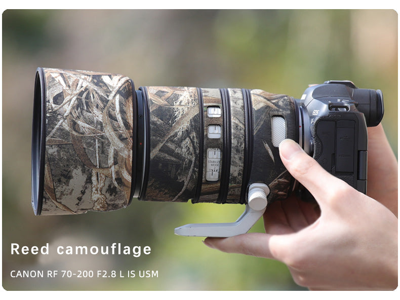 CHASING BIRDS Camouflage Waterproof Lens Coat for Canon RF 70-200mm F2.8 L is USM Rainproof Lens Protective Cover
