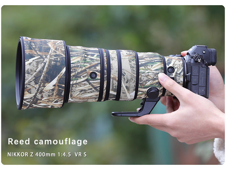 CHASING BIRDS Camouflage Waterproof Lens Coat for Nikon Z 400mm f/4.5 VR S Rainproof Lens Protective Cover