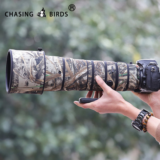 CHASING BIRDS Camouflage Waterproof Lens Coat for Nikon AF-S 200-500mm f/5.6E ED VR Rainproof Lens Protective Cover