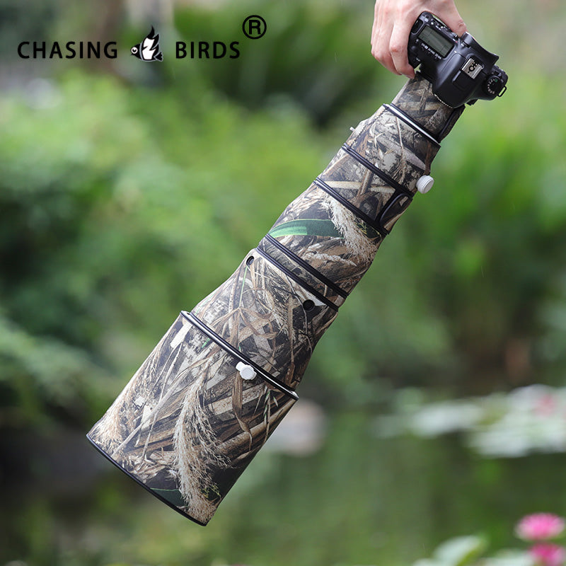 CHASING BIRDS Camouflage Waterproof Lens Coat for Canon EF 600mm F4 L is III USM Rainproof Lens Protective Cover