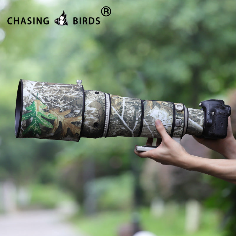 CHASING BIRDS Camouflage Waterproof Lens Coat for Canon EF 500mm F4 L is USM Rainproof Lens Protective Cover