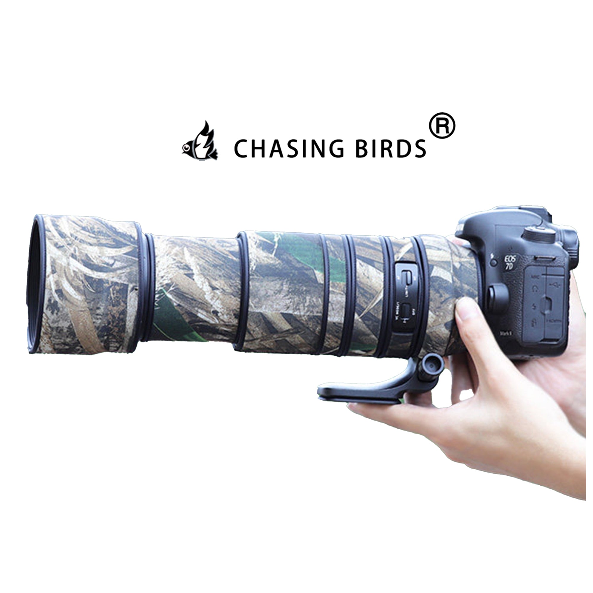 CHASING BIRDS Lens Camouflage Waterproof Coat for TAMRON SP 100-400mm F4.5-6.3 Di VC USD Rainproof Lens Protective Cover Version IV