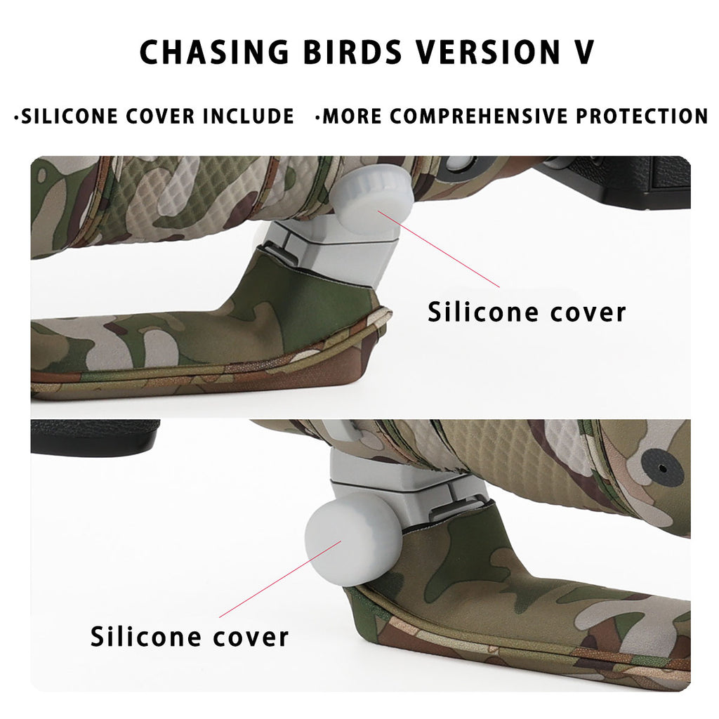 CHASING BIRDS Version V Lens Camouflage Waterproof Coat for FUJINON XF 400mm F4.5 R LM OIS WR Rainproof Lens Protective Cover