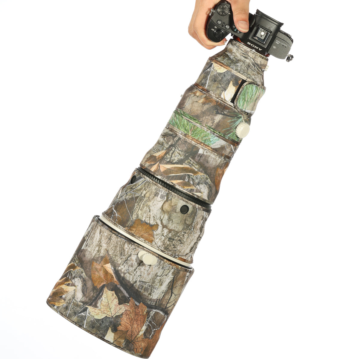 CHASING BIRDS Camouflage Waterproof Lens Coat for Sony FE 400mm F2.8 GM OSS Rainproof Lens Protective Cover