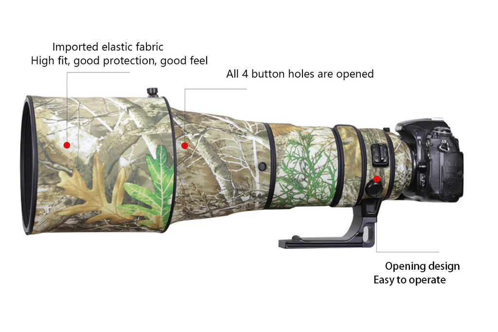 CHASING BIRDS Camouflage Waterproof Lens Coat for Nikon AF-S 400mm F2.8 E FL ED VR Rainproof Lens Protective Cover