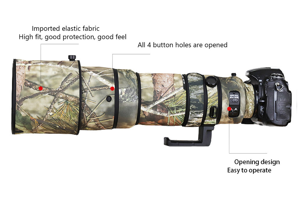 CHASING BIRDS Camouflage Waterproof Lens Coat for Nikon AF-S 200-400mm F4 G II ED VR Rainproof Lens Protective Cover