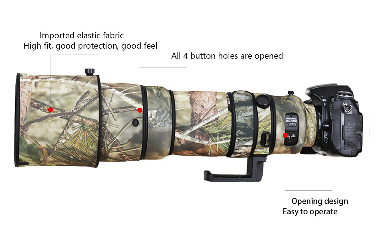 CHASING BIRDS Camouflage Waterproof Lens Coat for Nikon AF-S 200-400mm F4 G II ED VR Rainproof Lens Protective Cover