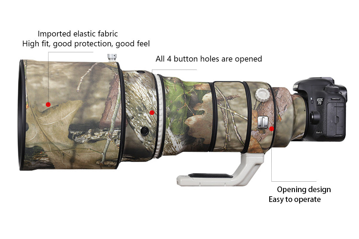 CHASING BIRDS Camouflage Waterproof Lens Coat for Canon EF 400mm F2.8 L is USM Rainproof Lens Protective Cover