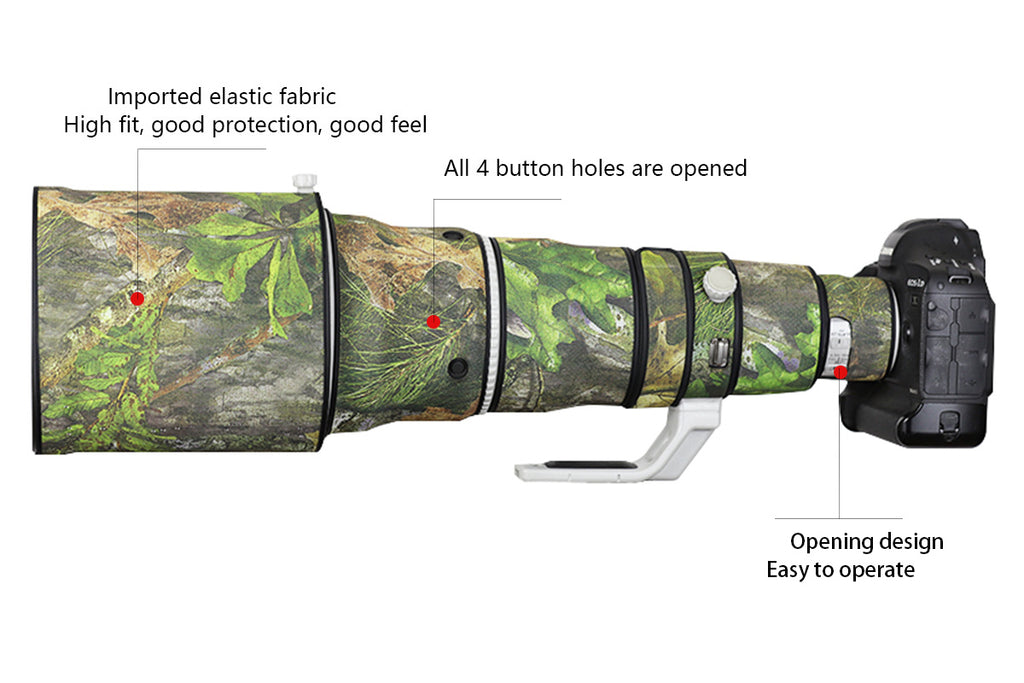 CHASING BIRDS Camouflage Waterproof Lens Coat for Canon EF 600mm F4 L is II USM Rainproof Lens Protective Cover