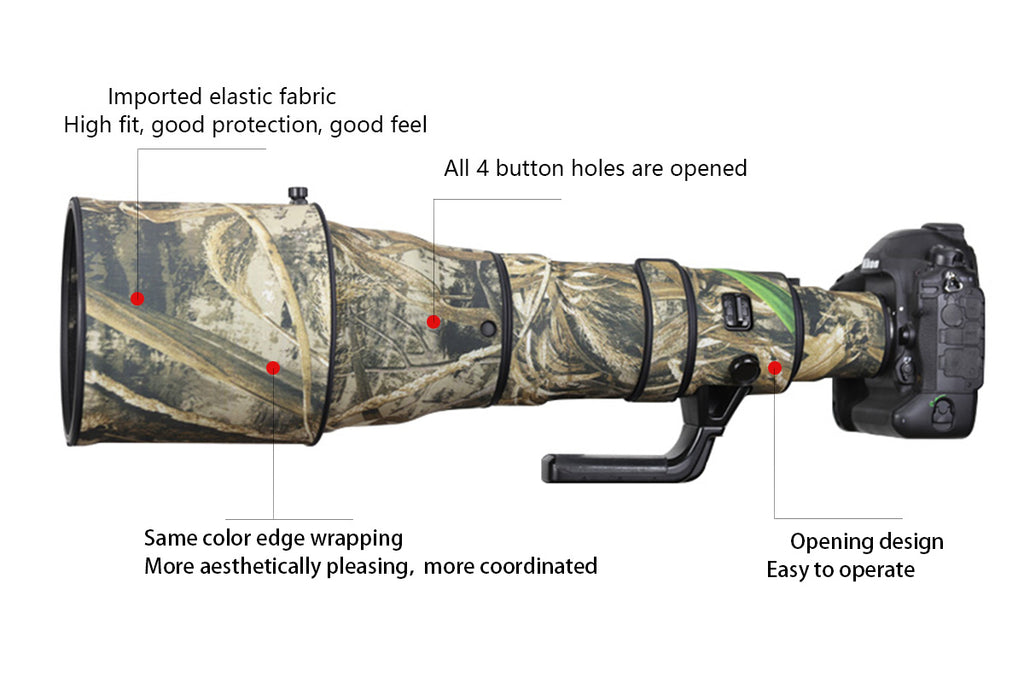 CHASING BIRDS Camouflage Waterproof Lens Coat for NIKON AF-S 800mm F5.6E FL ED VR Rainproof Lens Protective Cover