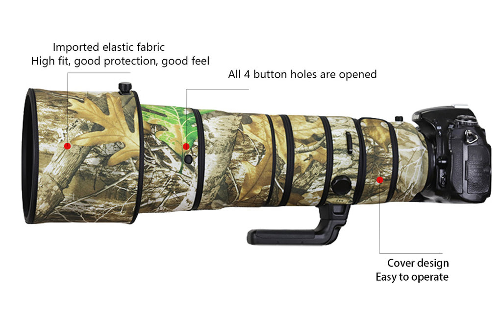 CHASING BIRDS Camouflage Waterproof Lens Coat for Nikon AF-S 180-400mm F4 E TC1.4 FL ED VR Rainproof Lens Protective Cover