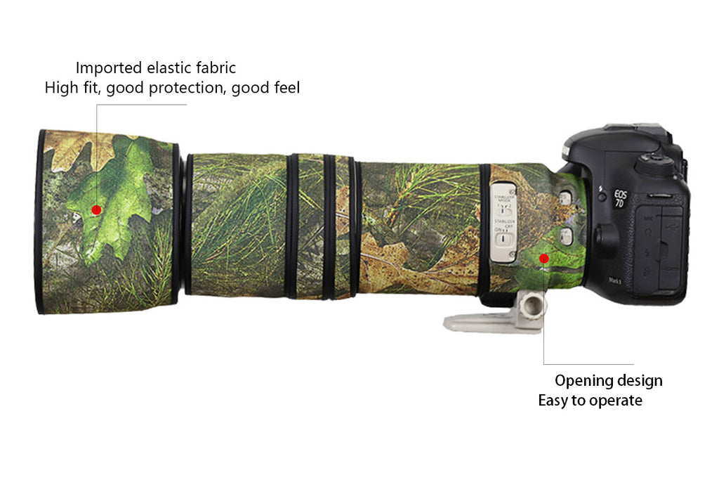 CHASING BIRDS Camouflage Waterproof Lens Coat for Canon EF 100-400mm F4.5-5.6 L is USM Rainproof Lens Protective Cover