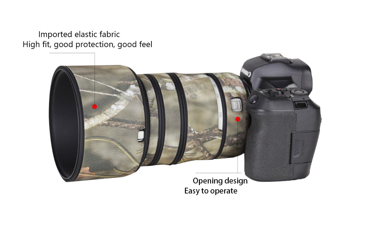CHASING BIRDS Camouflage Waterproof Lens Coat for Canon RF 70-200mm F4 L is USM Rainproof Lens Protective Cover