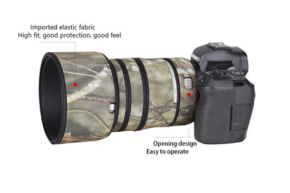 CHASING BIRDS Camouflage Waterproof Lens Coat for Canon RF 70-200mm F4 L is USM Rainproof Lens Protective Cover