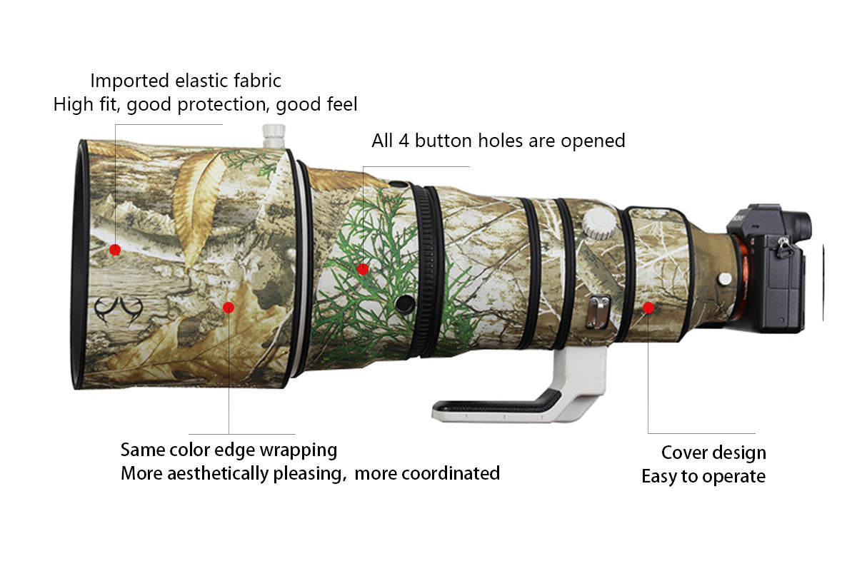 CHASING BIRDS Camouflage Waterproof Lens Coat for Sony FE 400mm F2.8 GM OSS Rainproof Lens Protective Cover