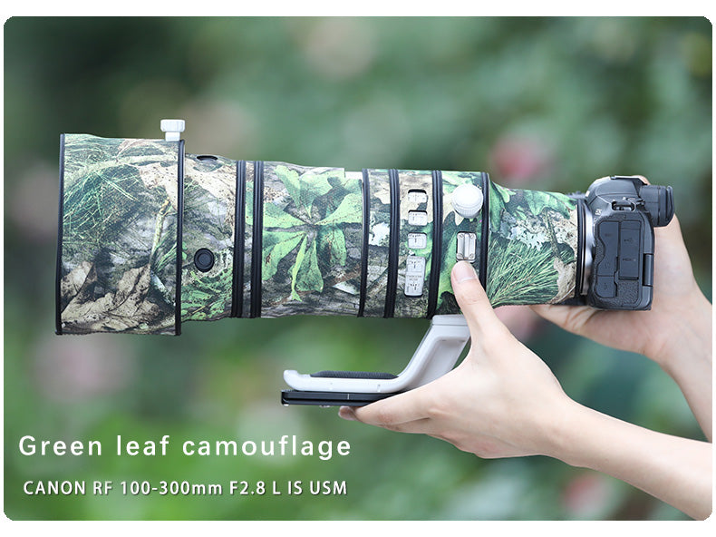 CHASING BIRDS Camouflage Waterproof Lens Coat for CANON RF 100-300mm F2.8 L IS USM Rainproof Lens Protective Cover