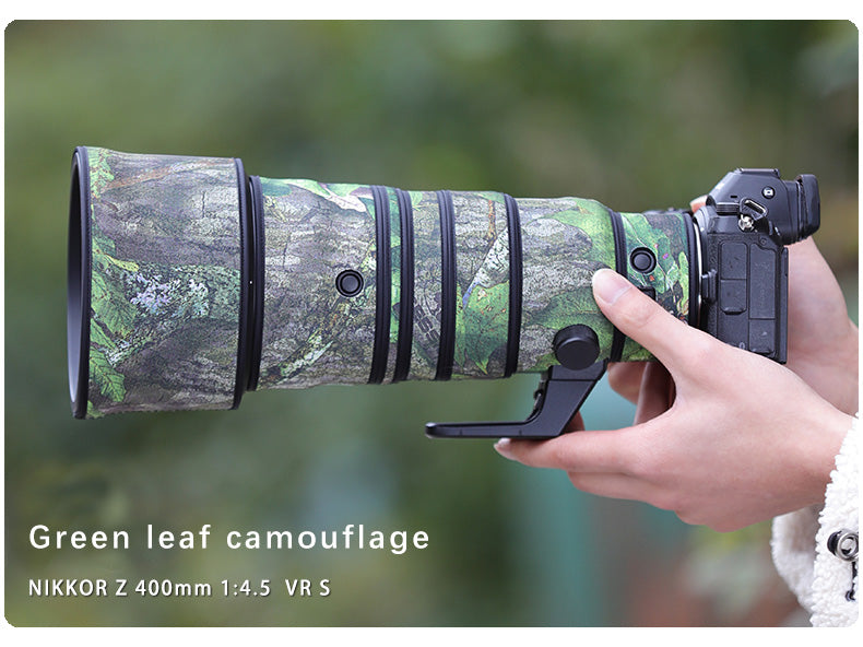 CHASING BIRDS Camouflage Waterproof Lens Coat for Nikon Z 400mm f/4.5 VR S Rainproof Lens Protective Cover