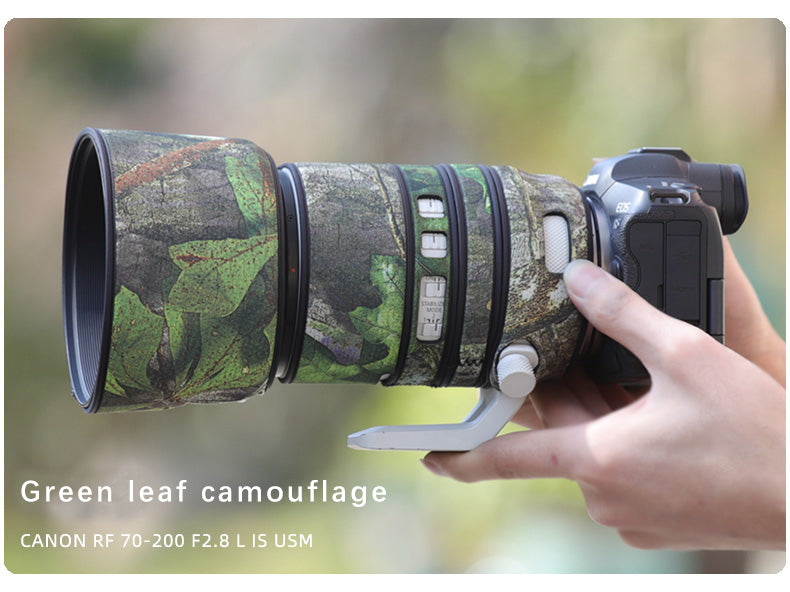 CHASING BIRDS Camouflage Waterproof Lens Coat for Canon RF 70-200mm F2.8 L is USM Rainproof Lens Protective Cover