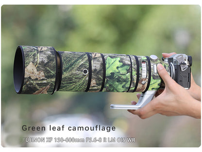 CHASING BIRDS Camouflage Waterproof Lens Coat for FUJIFILM XF 150-600mm F5.6-8 R LM OIS WR Rainproof Lens Protective Cover