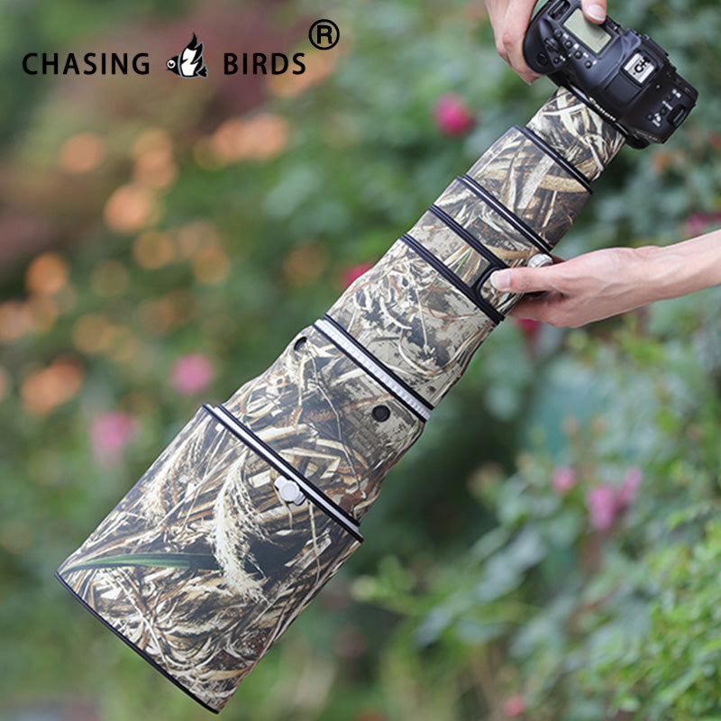 CHASING BIRDS Camouflage Waterproof Lens Coat for Canon EF 600mm F4 L is II USM Rainproof Lens Protective Cover