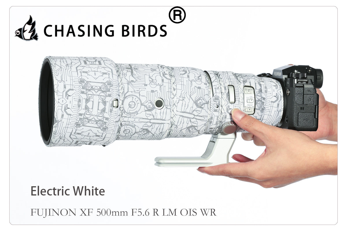 CHASING BIRDS Camouflage Waterproof Lens Coat for FUJIFILM XF 500mm F5.6 Rainproof Lens Protective Cover