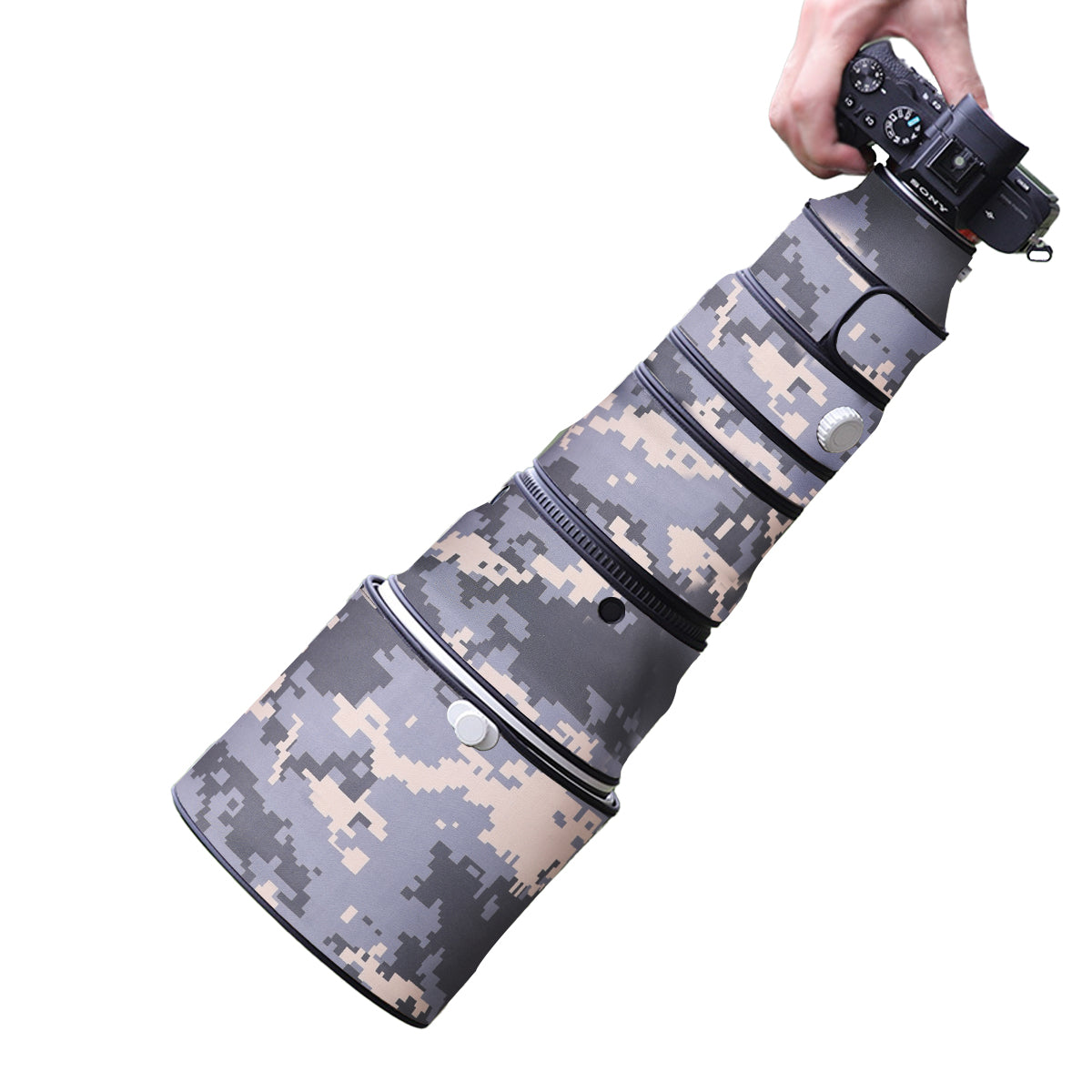 CHASING BIRDS Camouflage Waterproof Lens Coat for Sony FE 400mm F2.8 GM OSS Rainproof Lens Protective Cover
