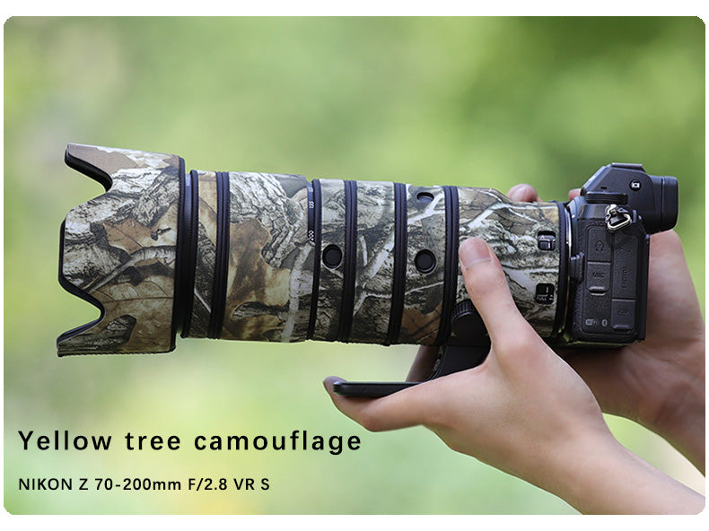 CHASING BIRDS Camouflage Waterproof Lens Coat for NIKON Z 70-200 mmF2.8 VR S Rainproof Lens Protective Cover