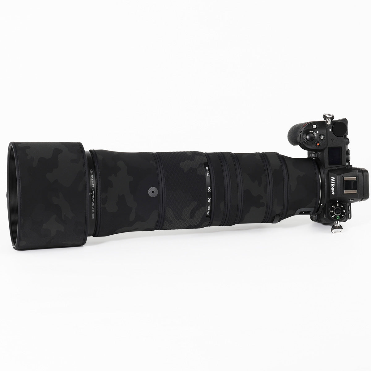 CHASING BIRDS Lens Camouflage Waterproof Coat for NIKON Z 180-600mm F5.6 VR Rainproof Lens Protective Cover Version IV