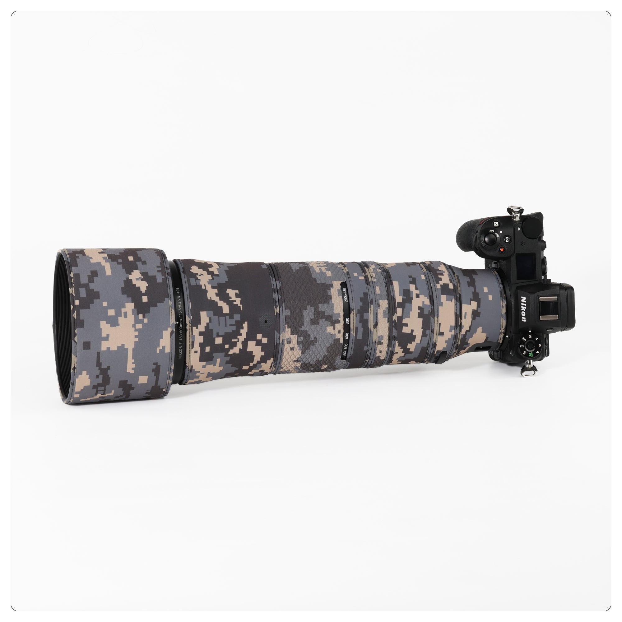 CHASING BIRDS Lens Camouflage Waterproof Coat for NIKON Z 180-600mm F5.6 VR Rainproof Lens Protective Cover Version IV
