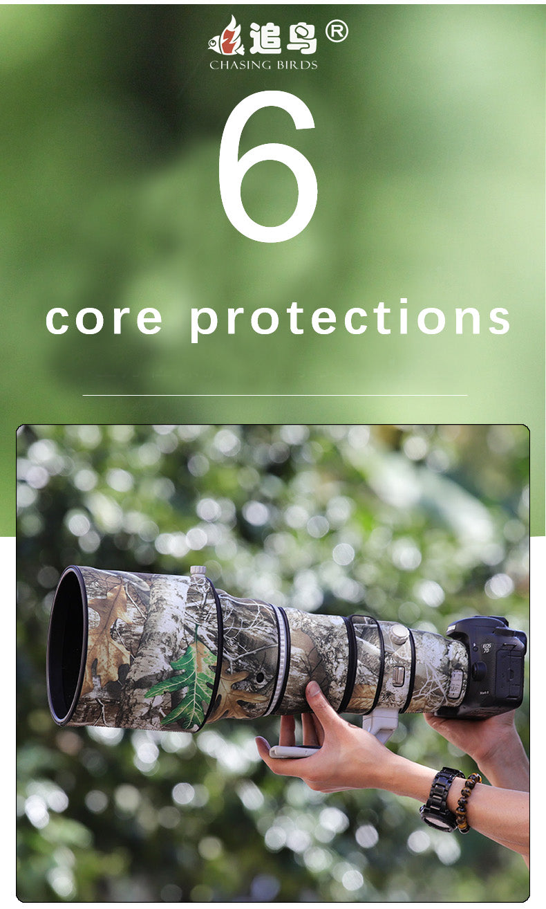 CHASING BIRDS Camouflage Waterproof Lens Coat for Canon EF 400mm F2.8 L is II USM Rainproof Lens Protective Cover