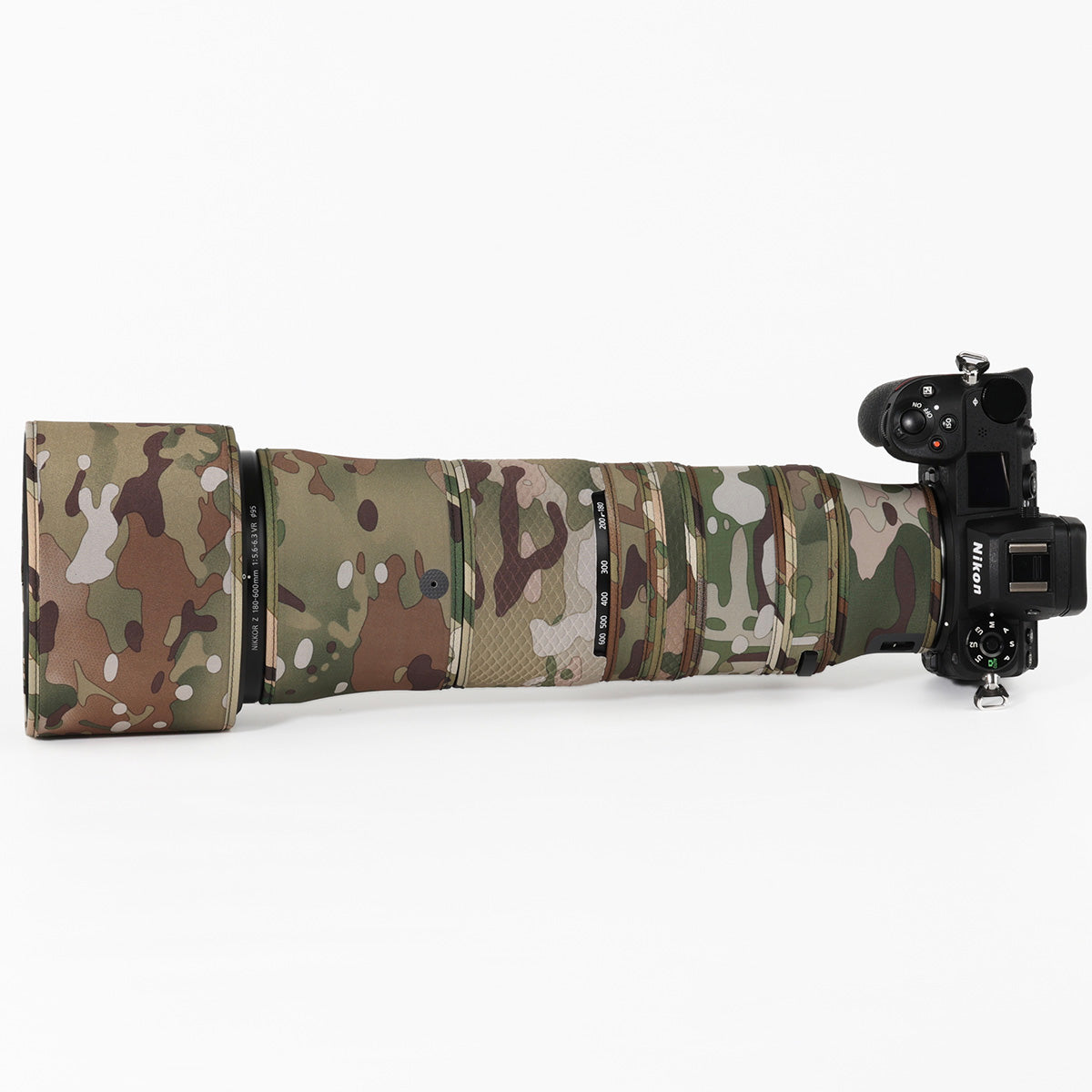 CHASING BIRDS Lens Camouflage Waterproof Coat for NIKON Z 180-600mm F5.6 VR Rainproof Lens Protective Cover Version IV